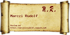 Marczi Rudolf névjegykártya